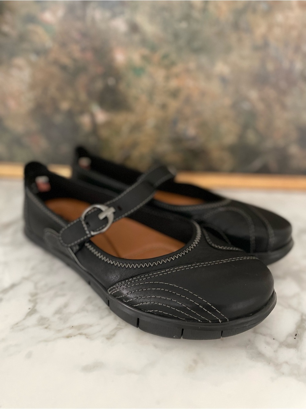 Kalso Mary Jane Shoe Rally Negative Heel Black Leather USA 8.5